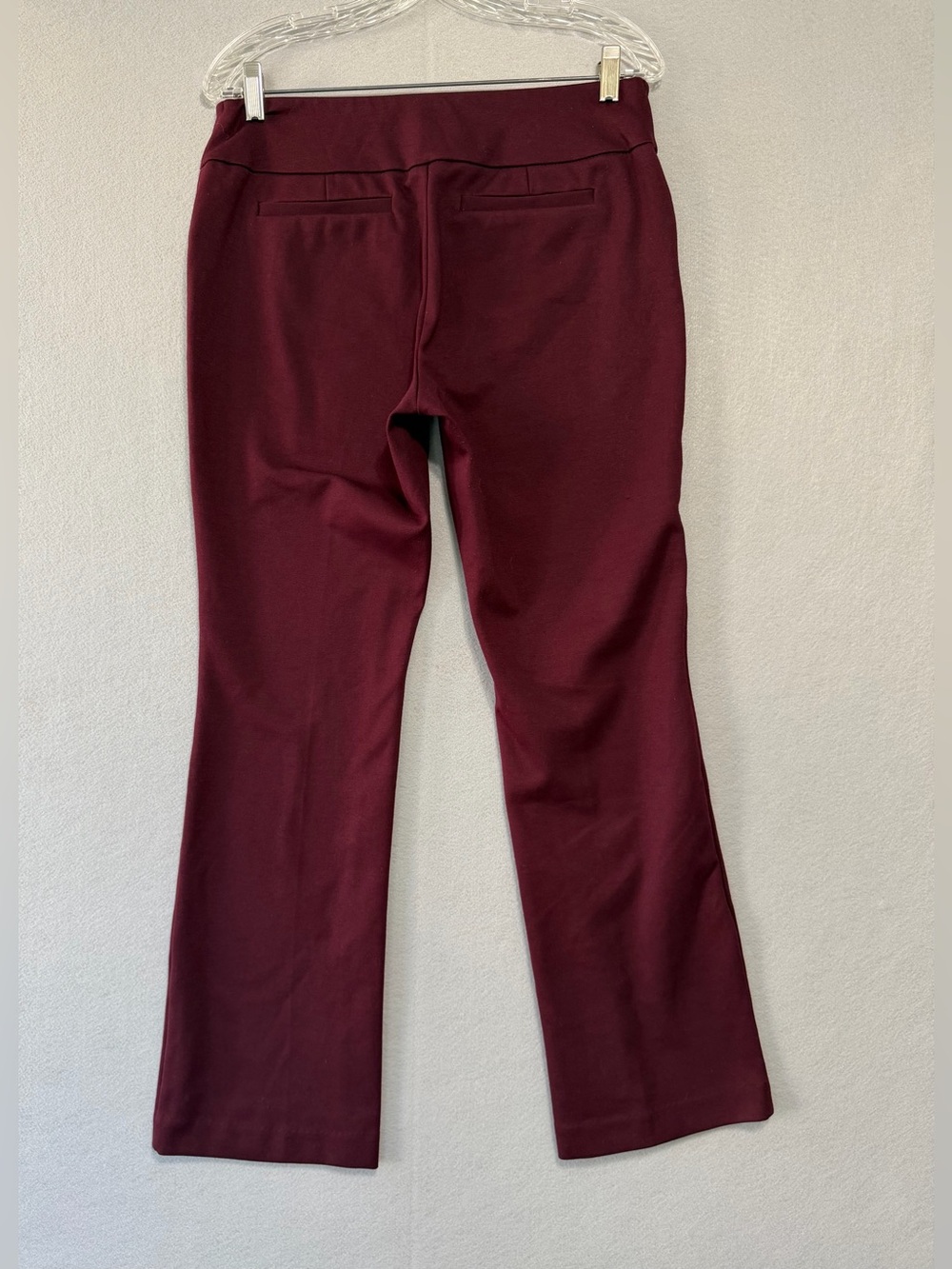 7th Avenue Design Studio Pants Mid Rise M Petite Women’s Burgundy Bootcut Leg - Picture 3 of 9
